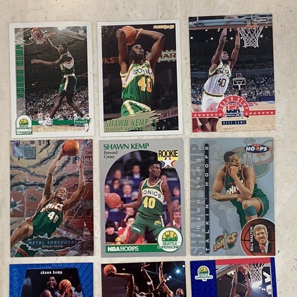 Shawn Kemp 1990 Basketball Cards Rookie NBA Hoops 279 Seattle Supersonics - Picture 6 of 16